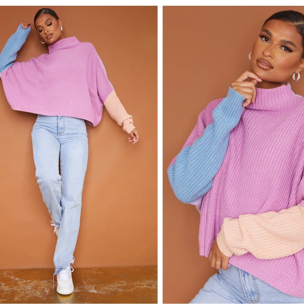 Pretty Little Thing Colorblock Sweater